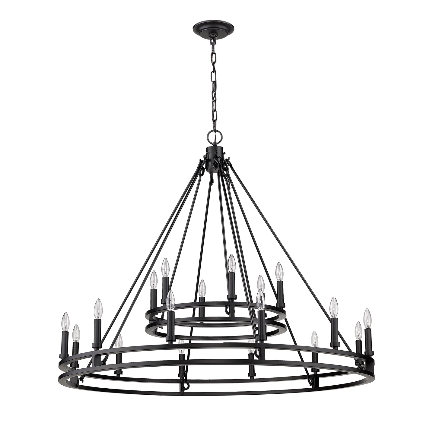 Dennison 18 Light Chandelier Matte Black
