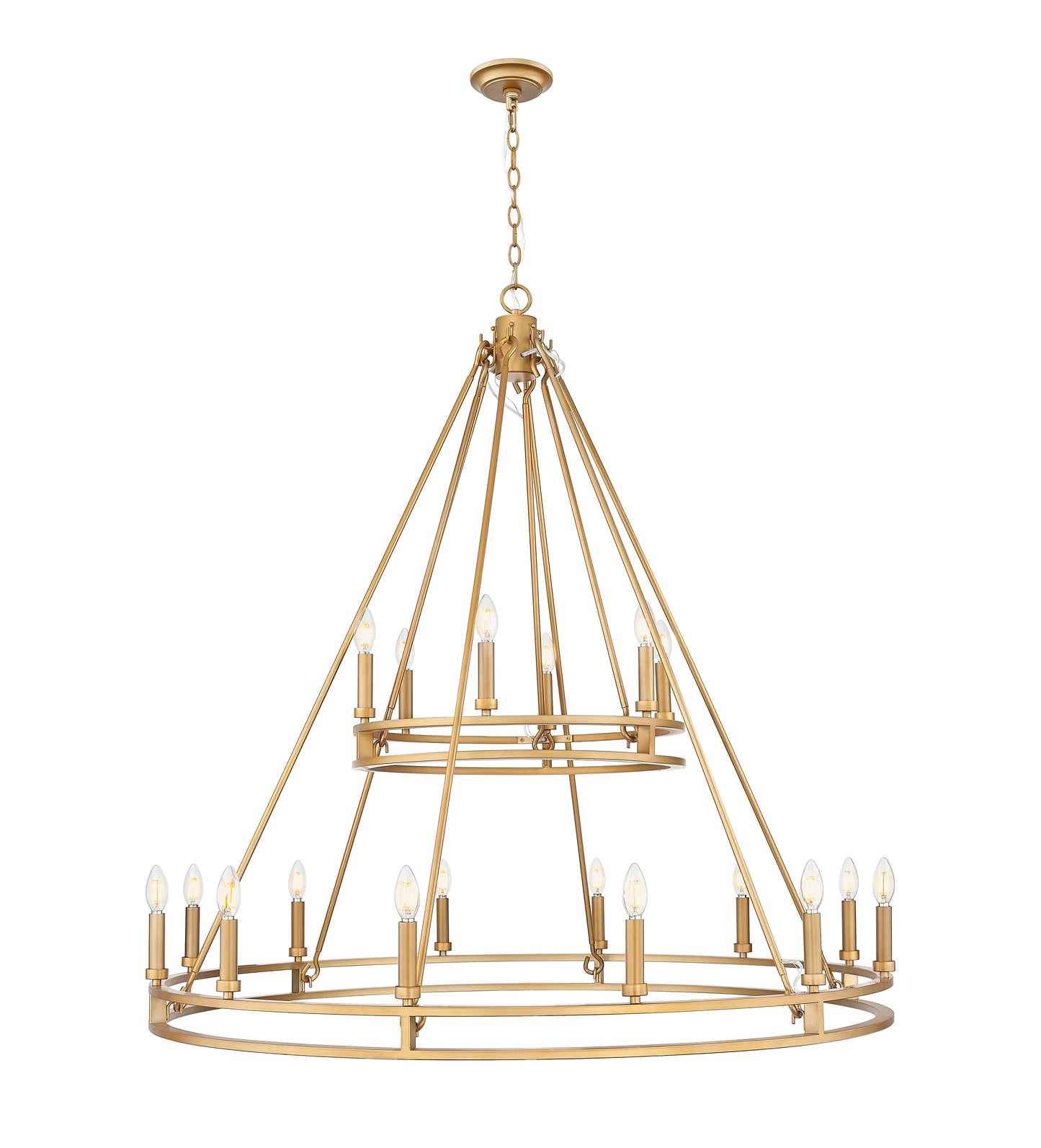 Dennison 18 Light Chandelier Signature Brass
