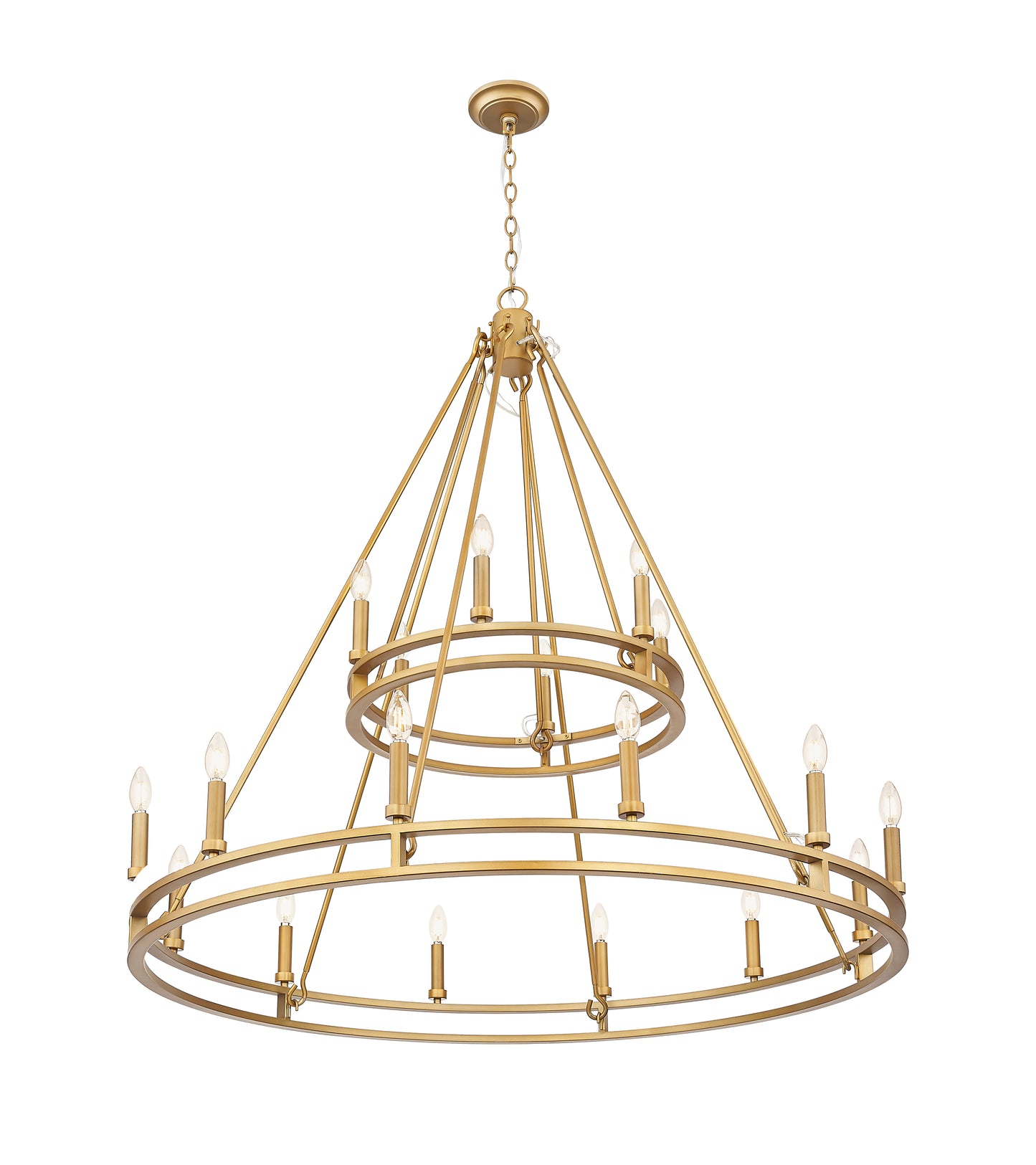 Dennison 18 Light Chandelier Signature Brass