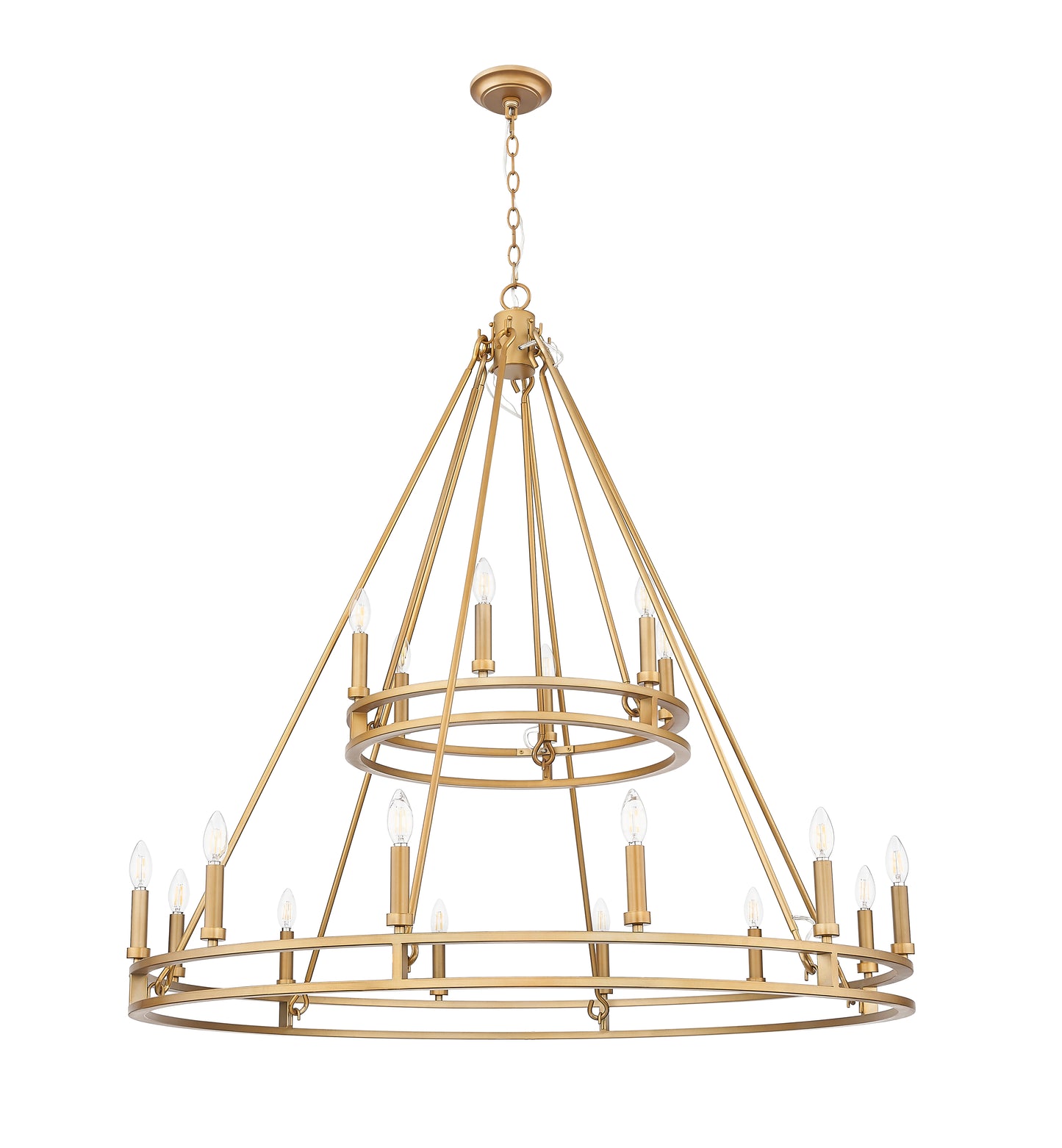 Dennison 18 Light Chandelier Signature Brass