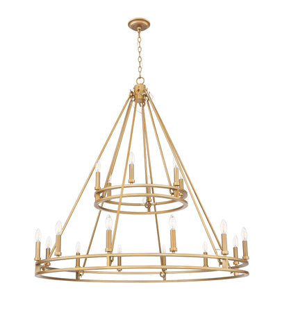 Dennison 18 Light Chandelier Signature Brass