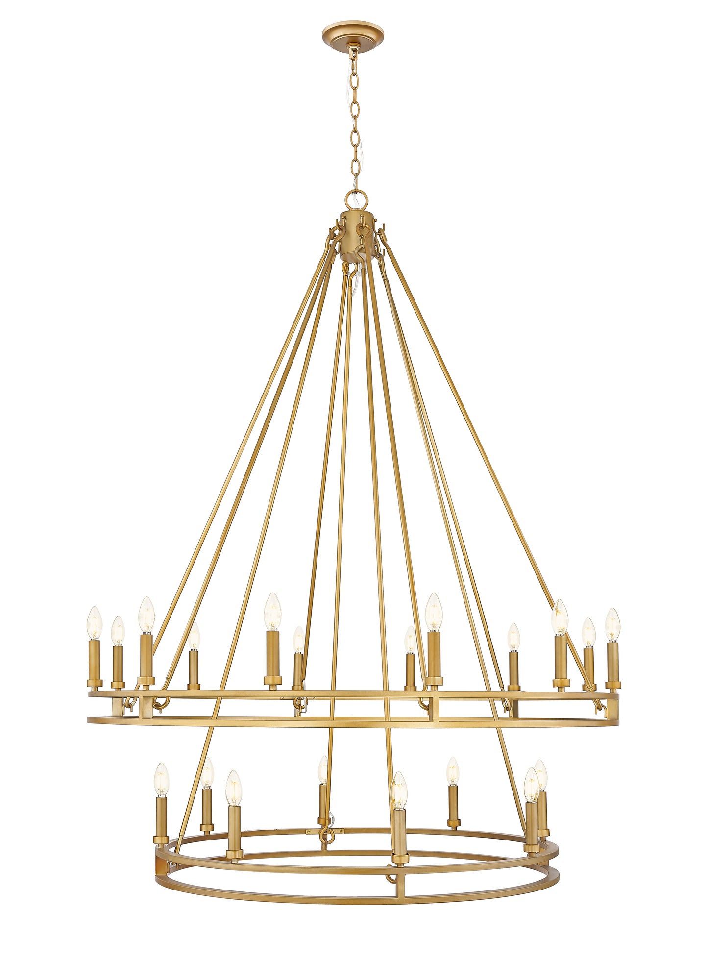 Dennison 20 Light Chandelier Signature Brass