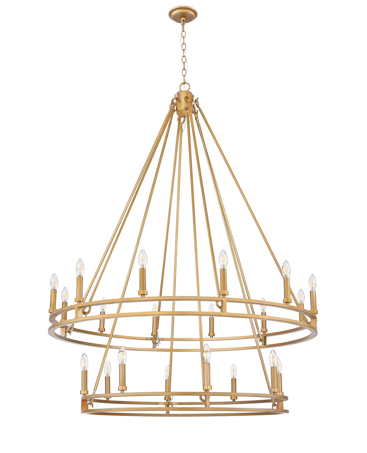 Dennison 20 Light Chandelier Signature Brass