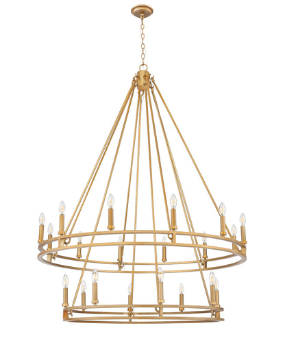 Dennison 20 Light Chandelier Signature Brass