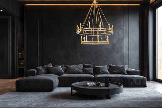 Dennison 20 Light Chandelier Signature Brass