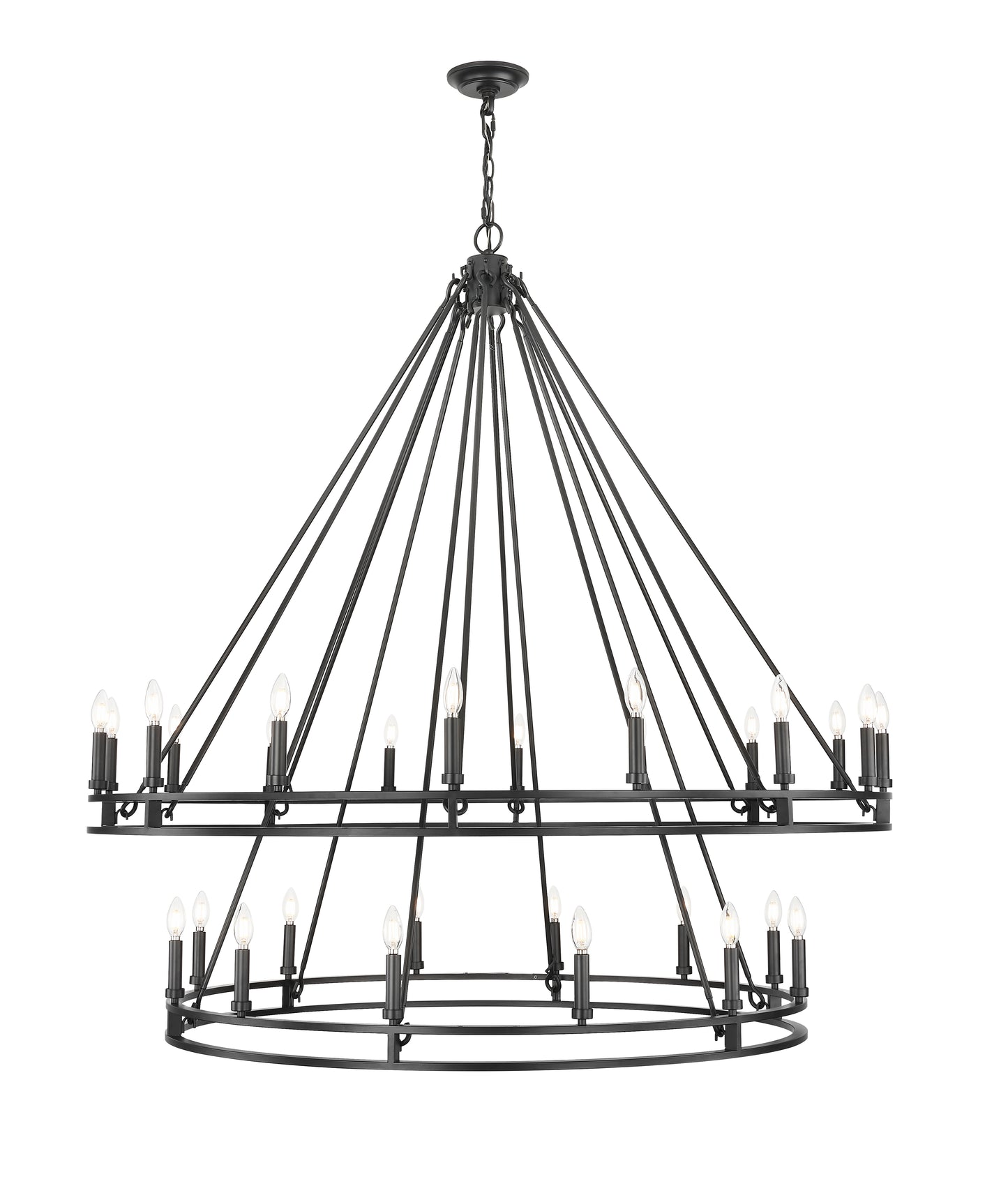 Dennison 28 Light Chandelier Matte Black