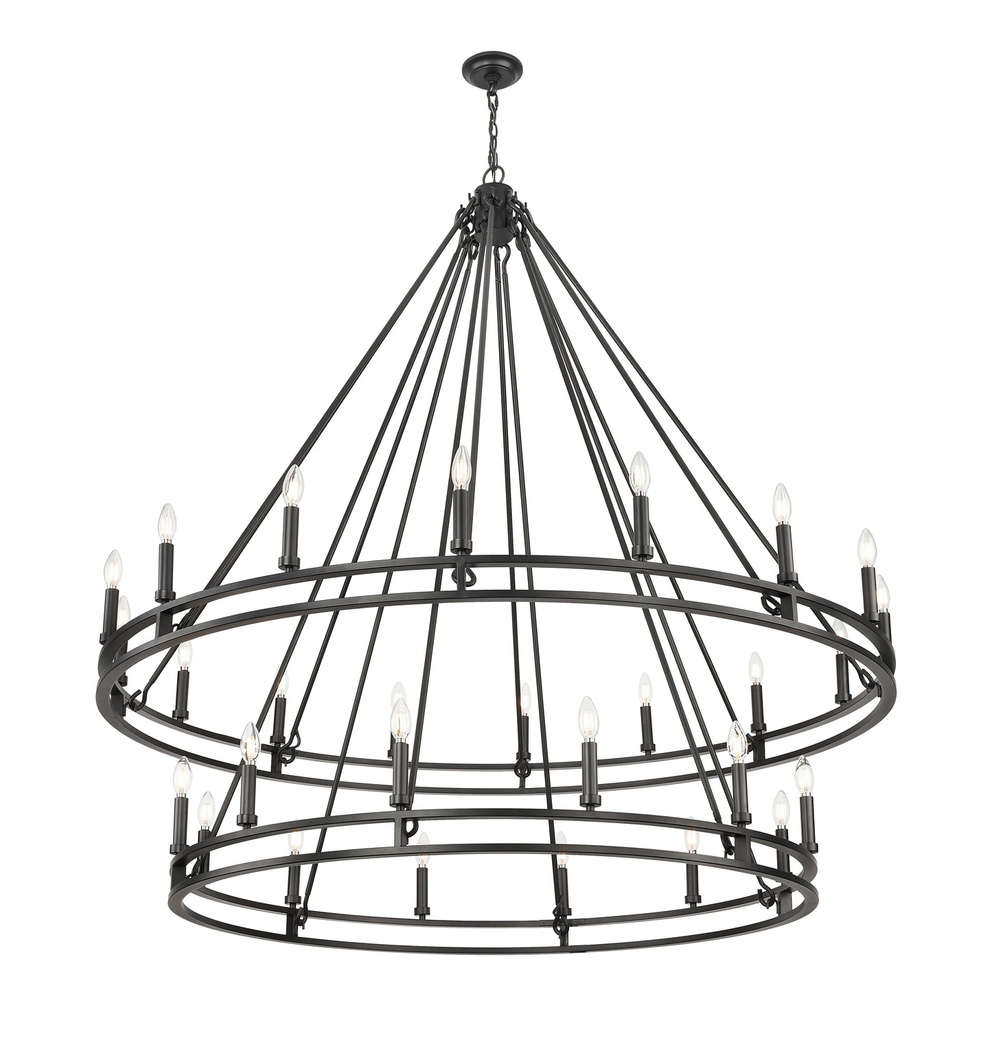Dennison 28 Light Chandelier Matte Black