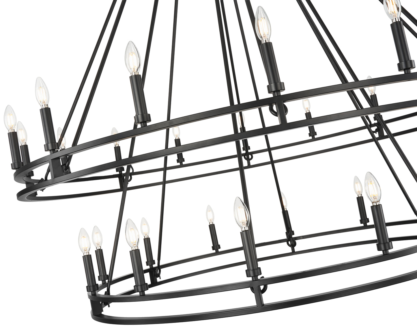 Dennison 28 Light Chandelier Matte Black