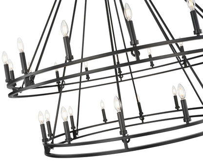 Dennison 28 Light Chandelier Matte Black