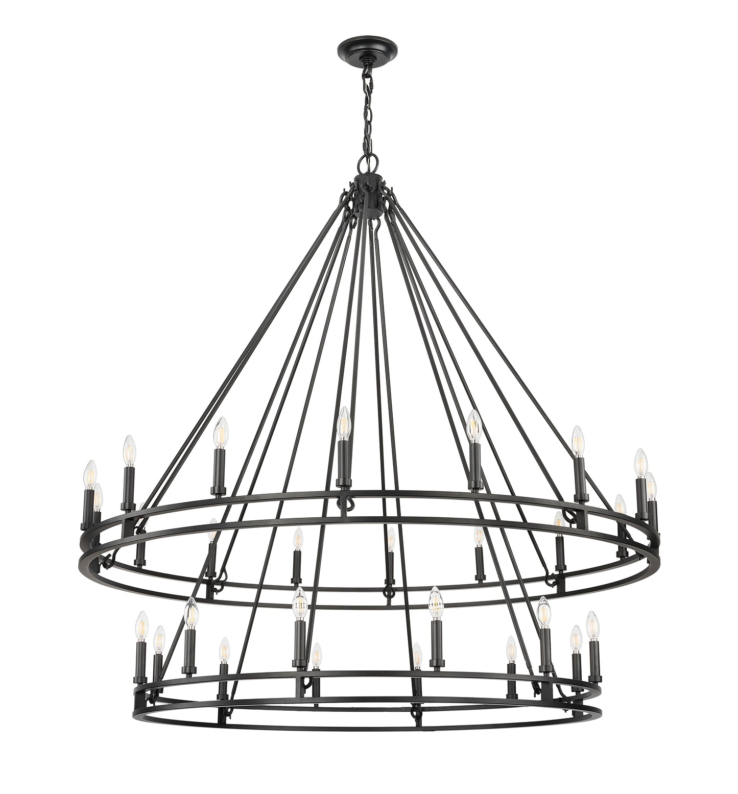 Dennison 28 Light Chandelier Matte Black