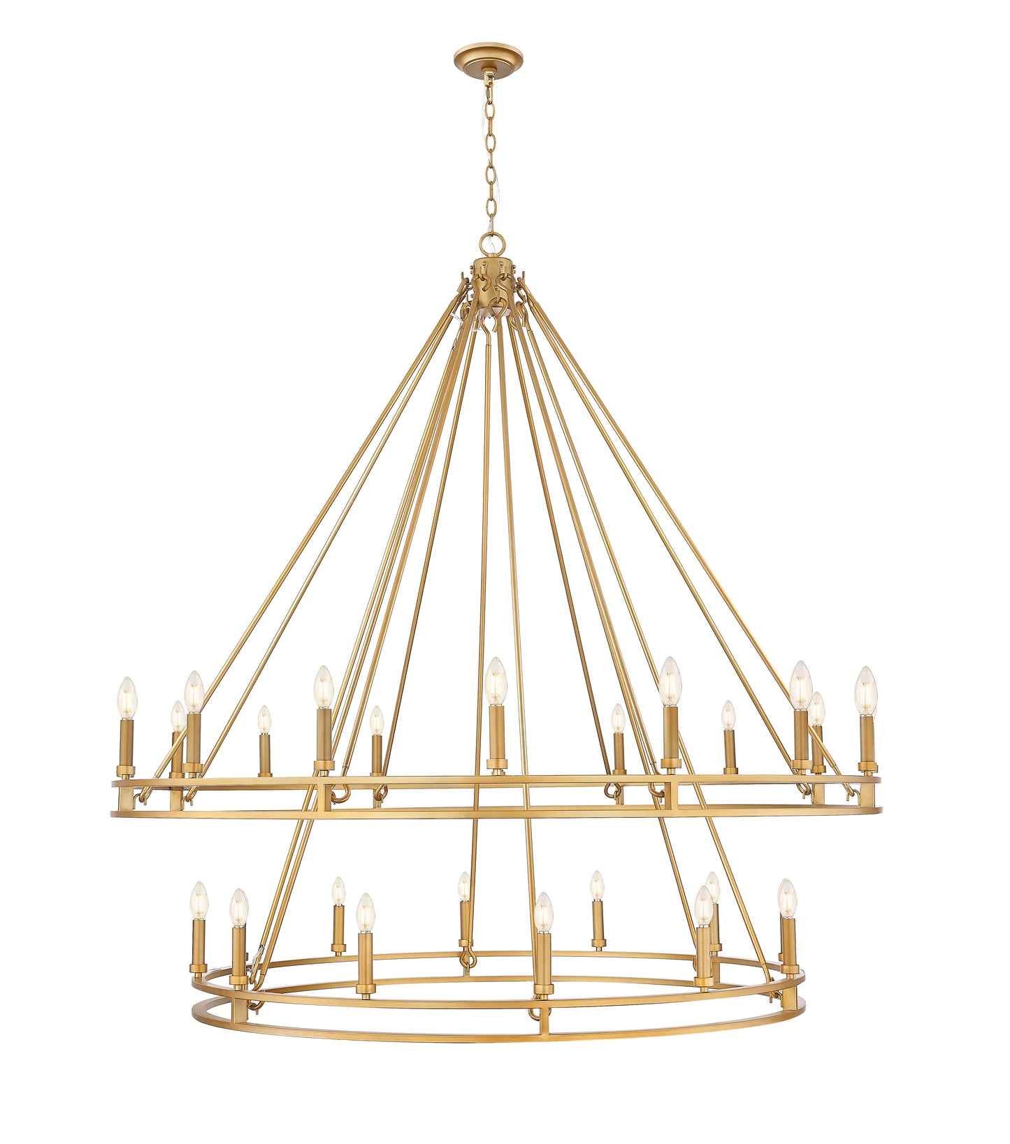 Dennison 28 Light Chandelier Signature Brass