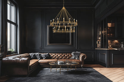 Dennison 28 Light Chandelier Signature Brass