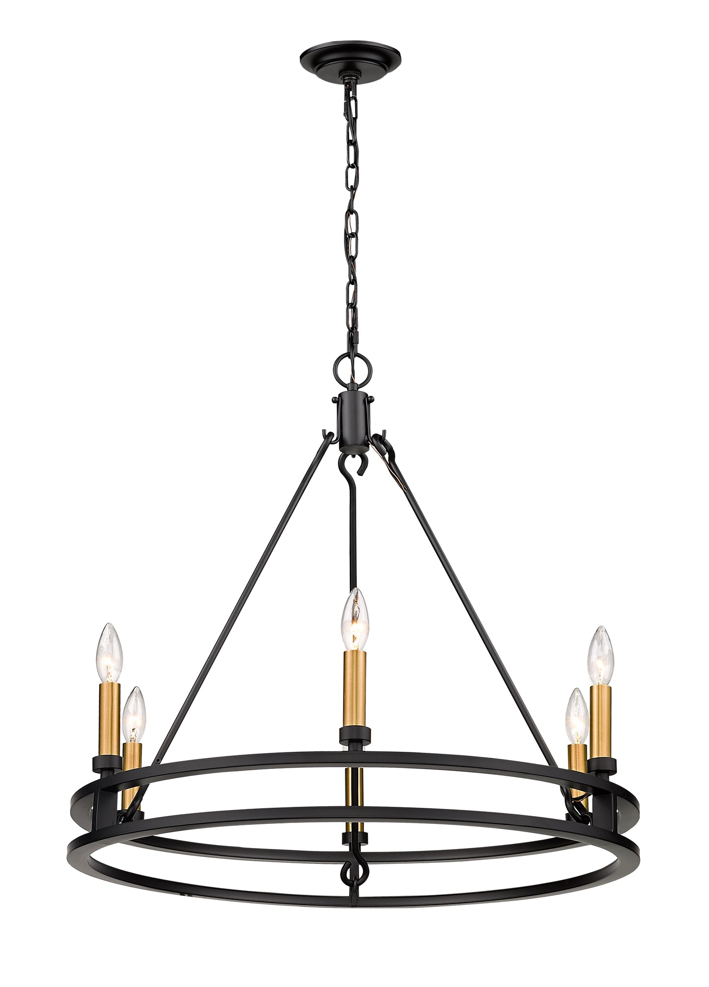 Dennison 6 Light Chandelier Matte Black