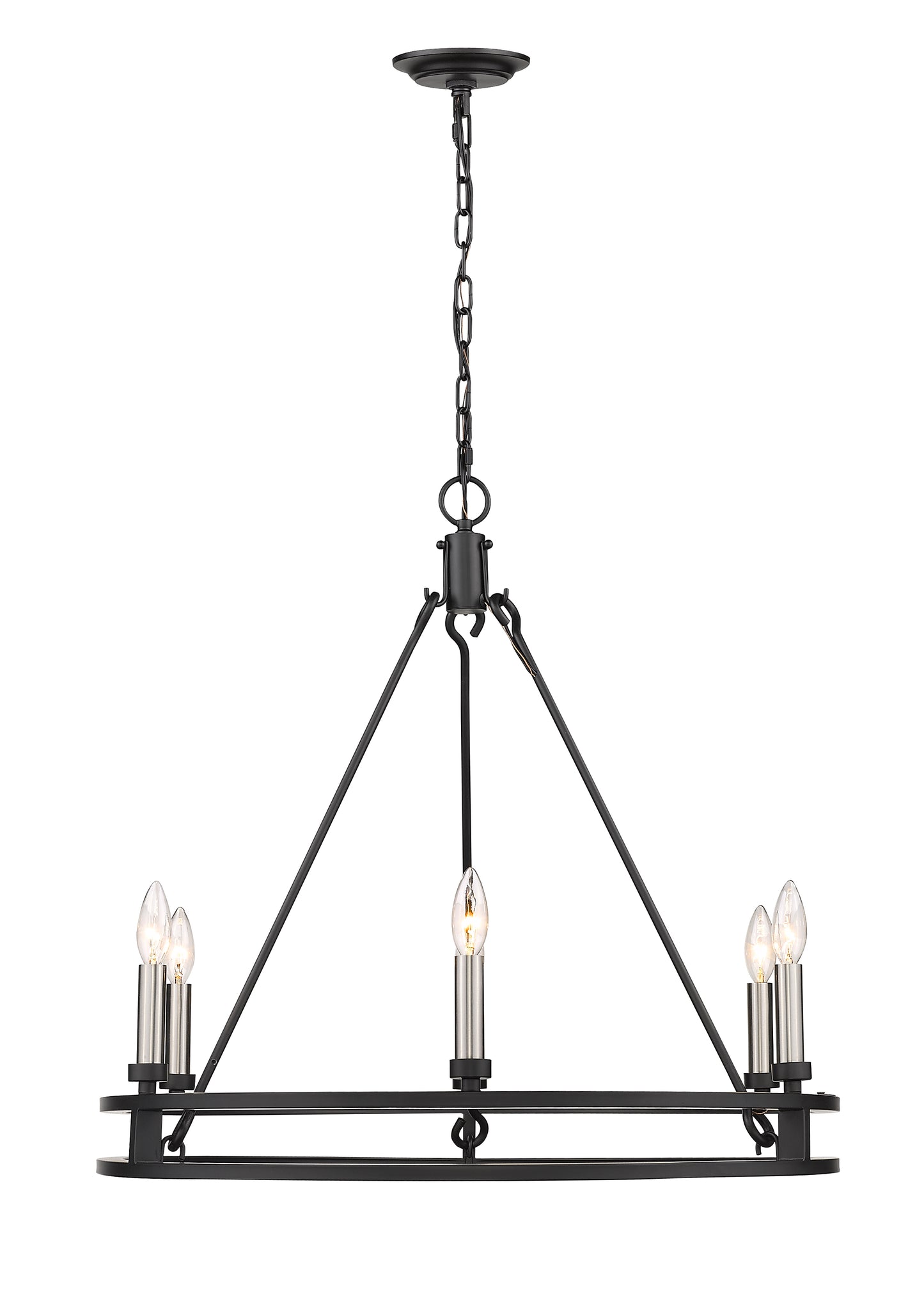 Dennison 6 Light Chandelier Matte Black