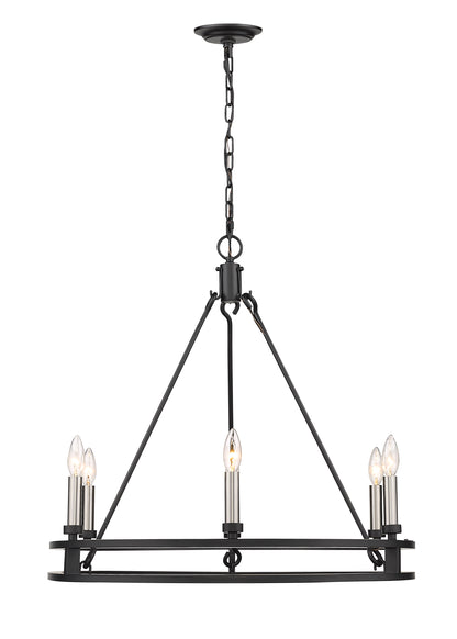 Dennison 6 Light Chandelier Matte Black