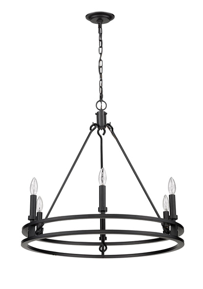 Dennison 6 Light Chandelier Matte Black