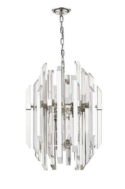 Bova 9 Light Chandelier Polished Nickel