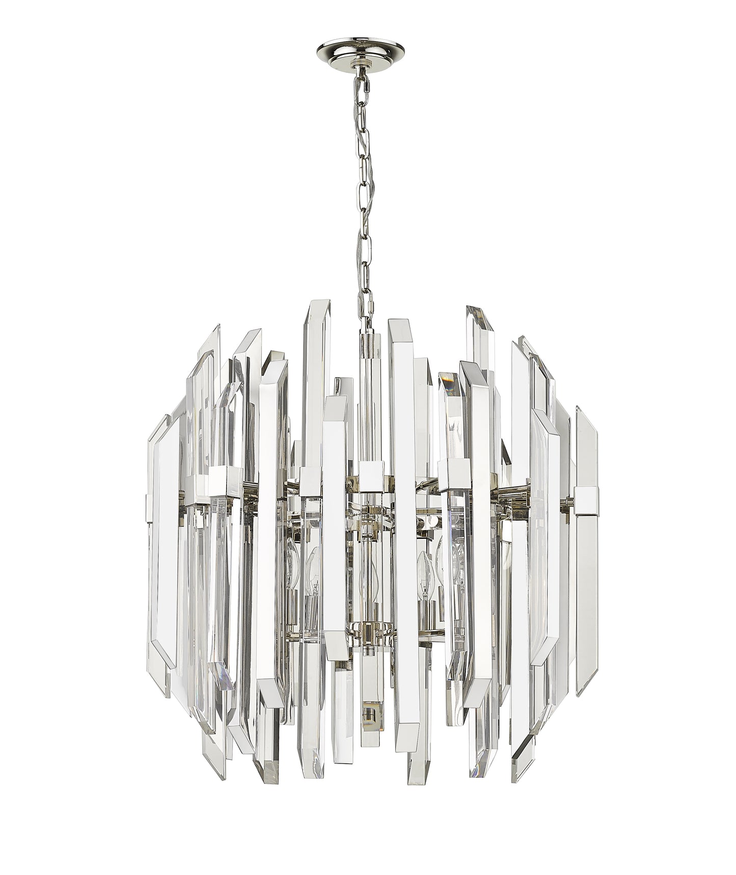 Bova 6 Light Chandelier Polished Nickel