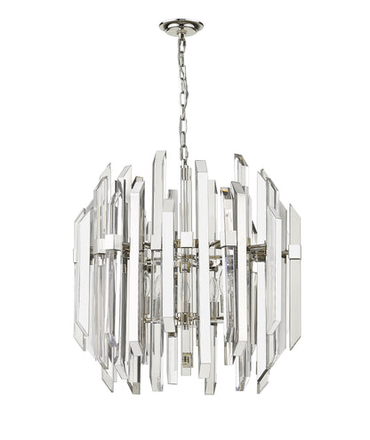 Bova 6 Light Chandelier Polished Nickel