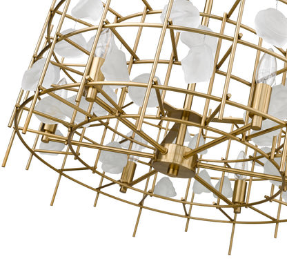 Garroway 6 Light Chandelier Aged Brass