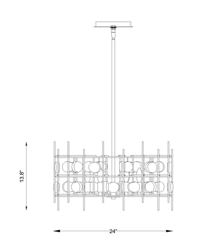 Garroway 6 Light Chandelier Aged Brass