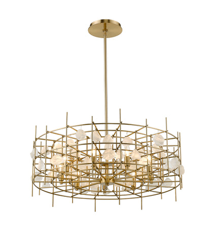 Garroway 9 Light Chandelier Aged Brass