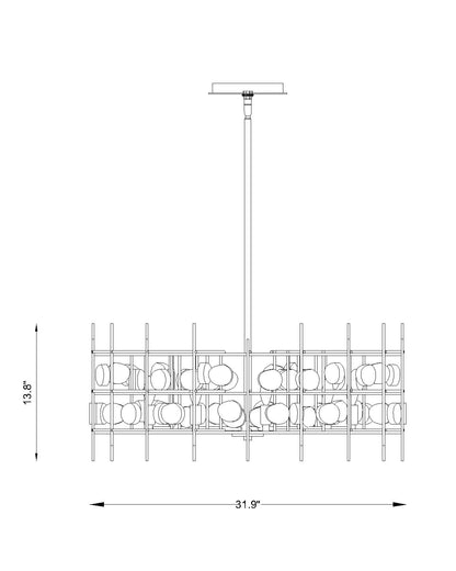 Garroway 9 Light Chandelier Aged Brass