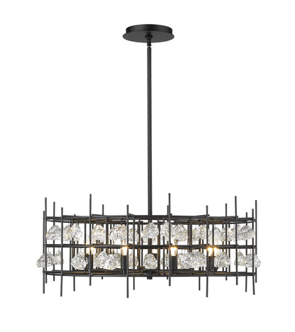 Garroway 9 Light Chandelier Matte Black