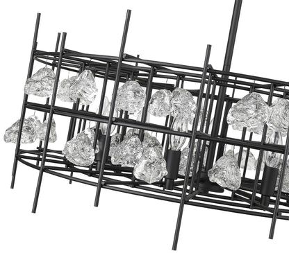 Garroway 9 Light Chandelier Matte Black