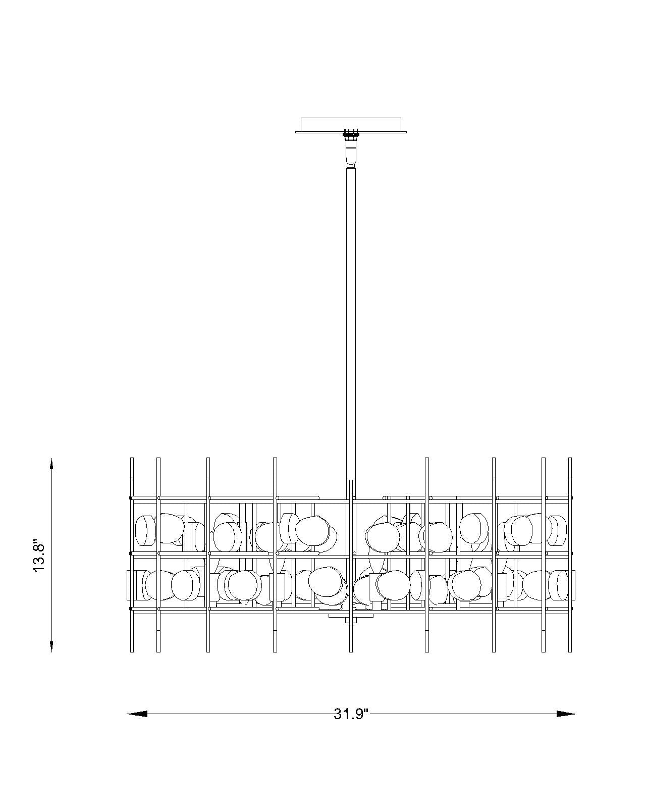 Garroway 9 Light Chandelier Matte Black