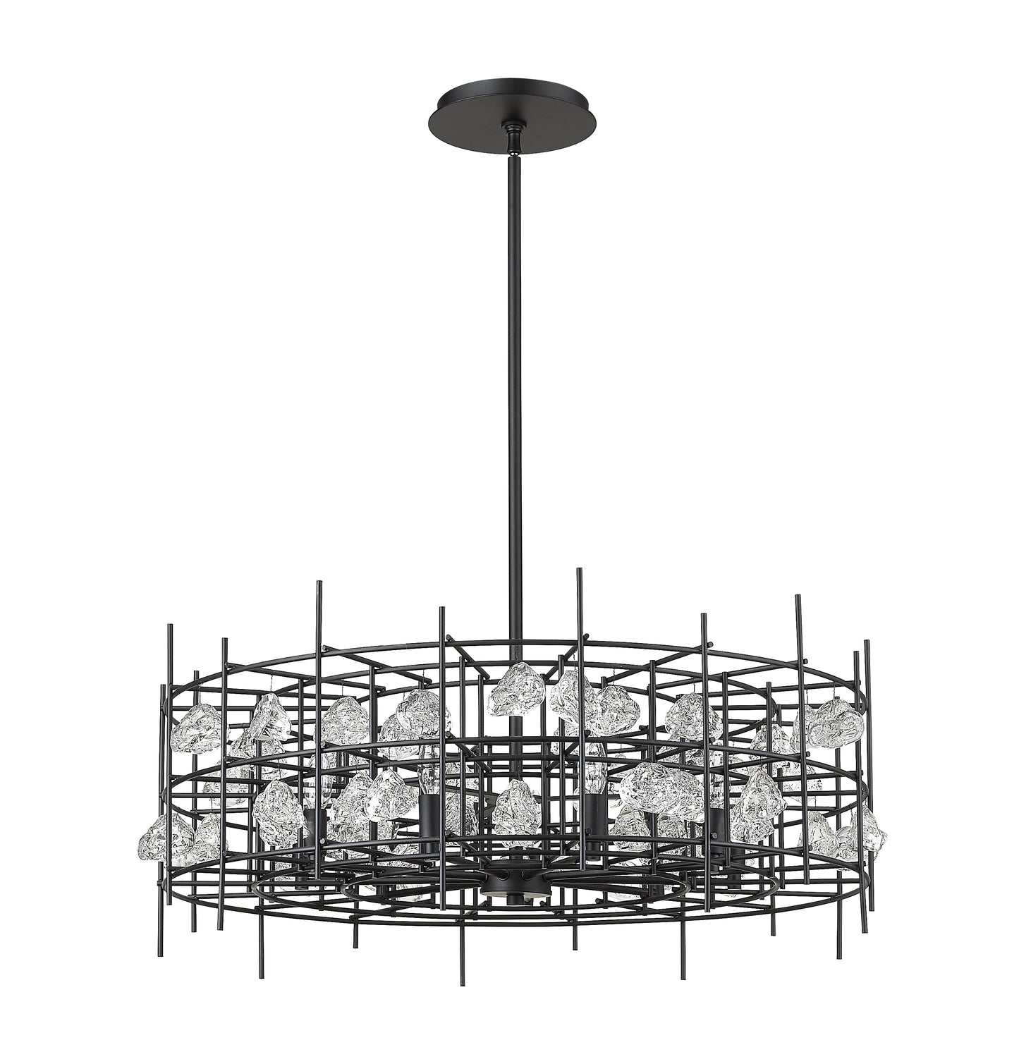 Garroway 9 Light Chandelier Matte Black
