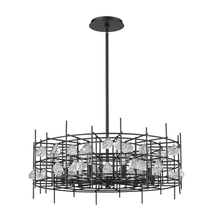 Garroway 9 Light Chandelier Matte Black