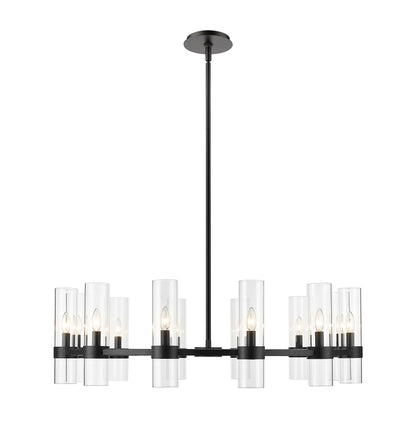 Datus 12 Light Chandelier Matte Black