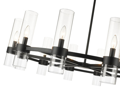 Datus 12 Light Chandelier Matte Black