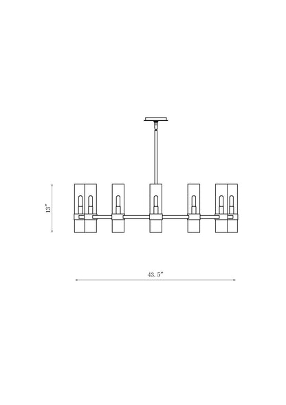 Datus 12 Light Chandelier Polished Nickel