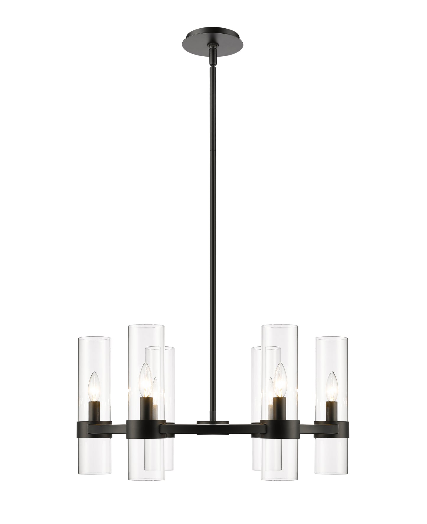 Datus 6 Light Chandelier Matte Black