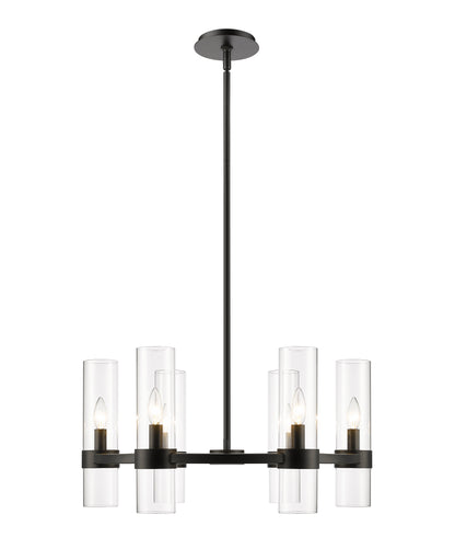 Datus 6 Light Chandelier Matte Black