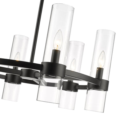 Datus 6 Light Chandelier Matte Black