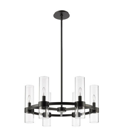 Datus 6 Light Chandelier Matte Black