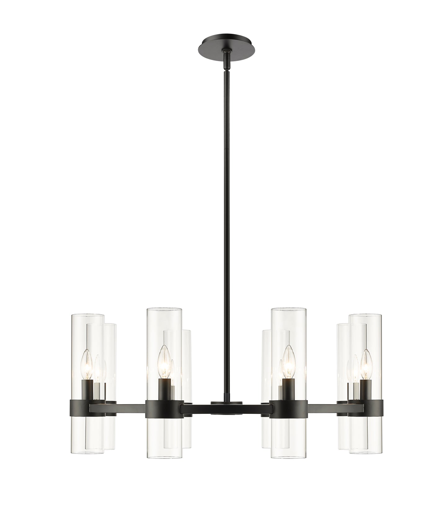 Datus 8 Light Chandelier Matte Black