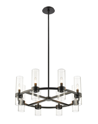 Datus 8 Light Chandelier Matte Black