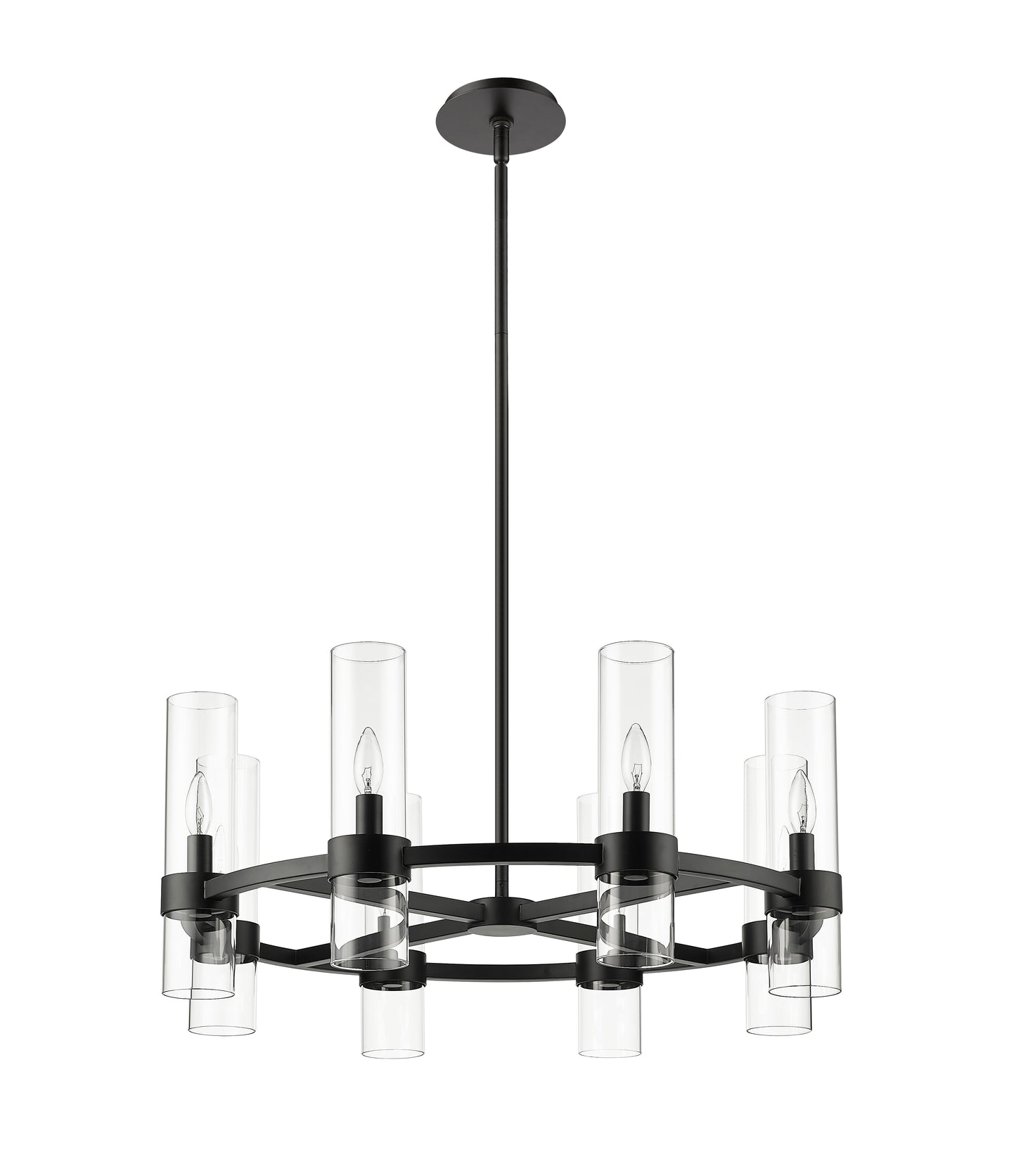 Datus 8 Light Chandelier Matte Black