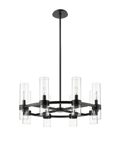 Datus 8 Light Chandelier Matte Black