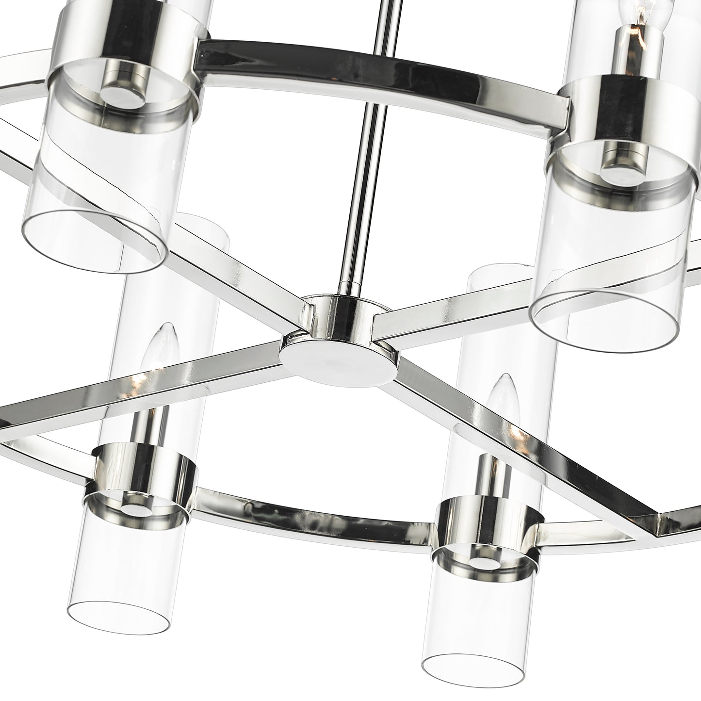 Datus 8 Light Chandelier Polished Nickel