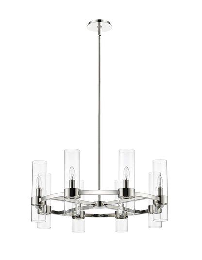 Datus 8 Light Chandelier Polished Nickel