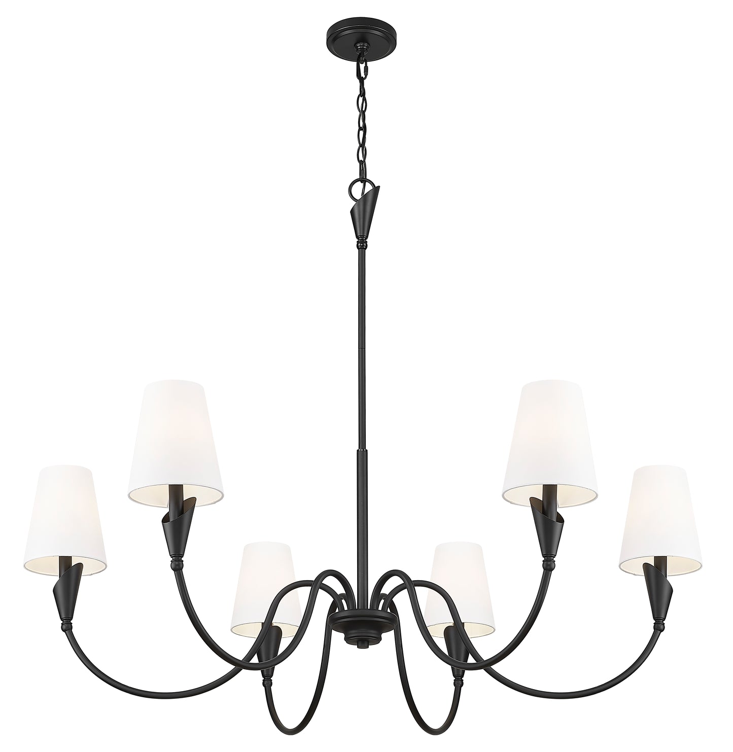 Claudelle 6 Light Chandelier Matte Black