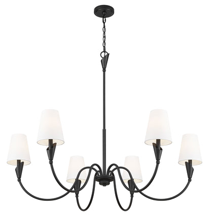 Claudelle 6 Light Chandelier Matte Black