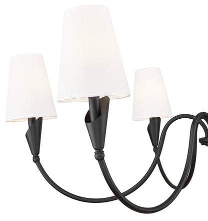 Claudelle 6 Light Chandelier Matte Black