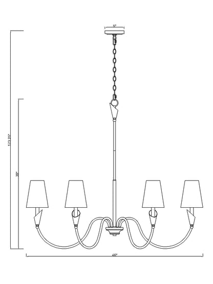 Claudelle 6 Light Chandelier Matte Black