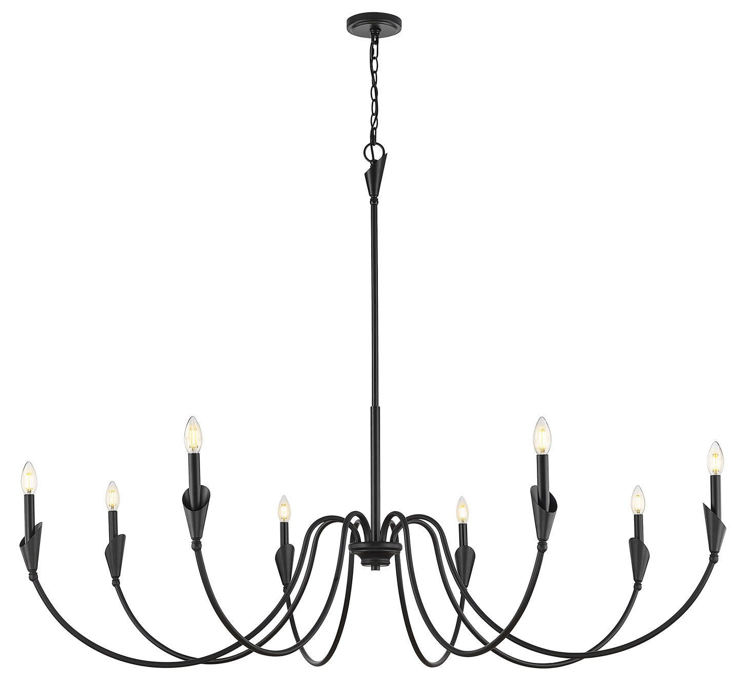 Claudelle 8 Light Chandelier Matte Black